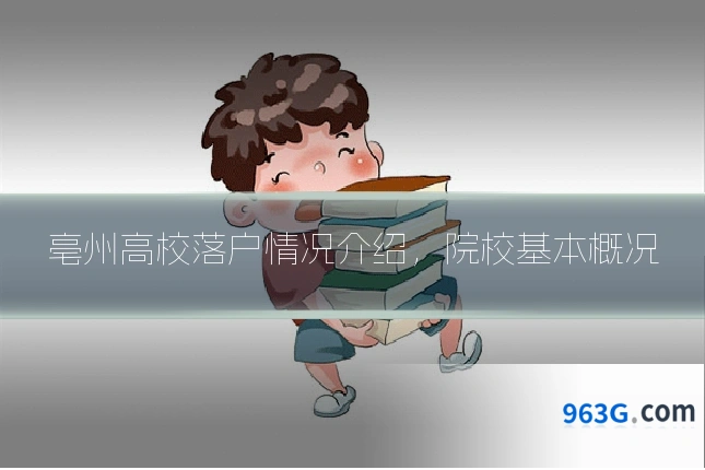亳州高校落户情况介绍，院校基本概况