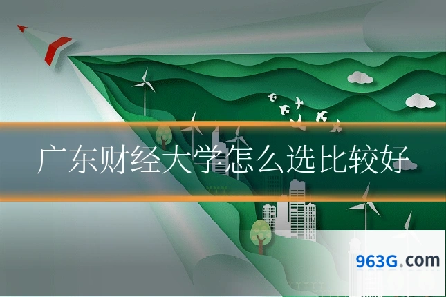 广东财经大学怎么选比较好