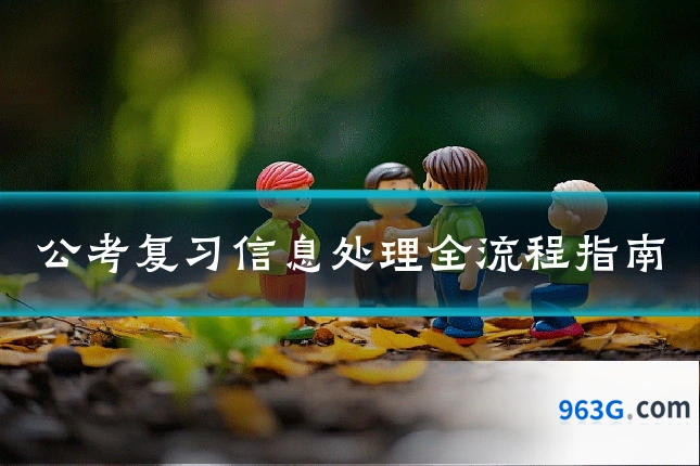 公考复习信息处理全流程指南