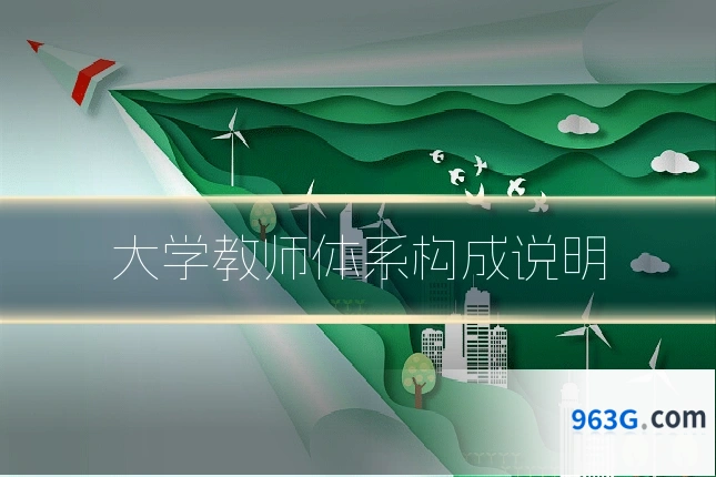 大学教师体系构成说明