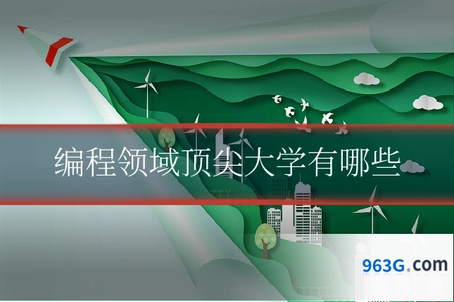 编程领域顶尖大学有哪些