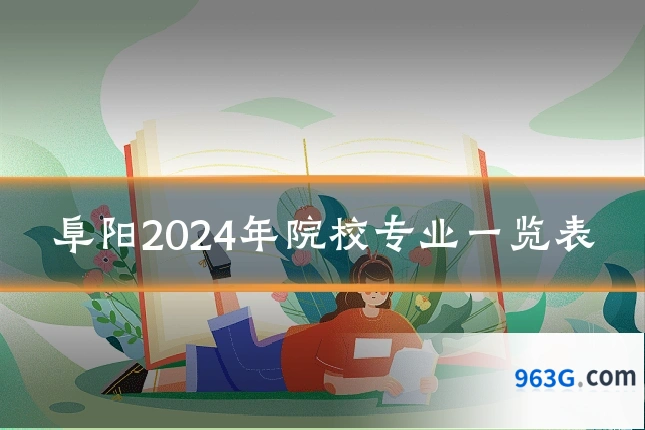 阜阳2024年院校专业一览表