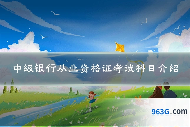 中级银行从业资格证考试科目介绍
