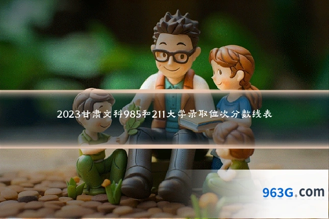 2023甘肃文科985和211大学录取位次分数线表