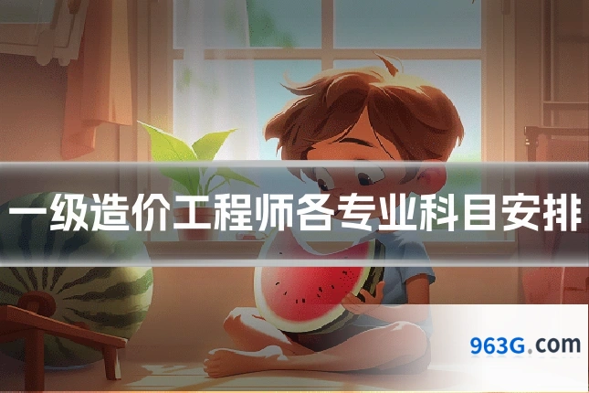 一级造价工程师各专业科目安排