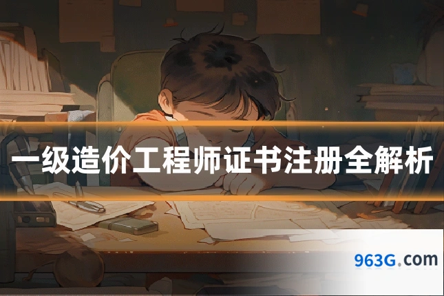 一级造价工程师证书注册全解析