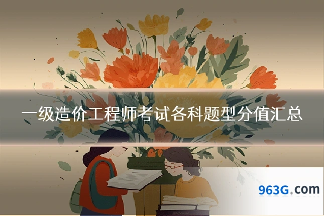 一级造价工程师考试各科题型分值汇总