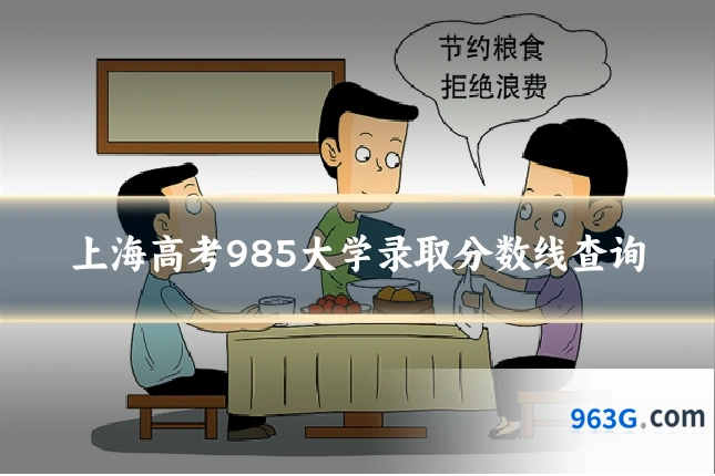 上海高考985大学录取分数线查询