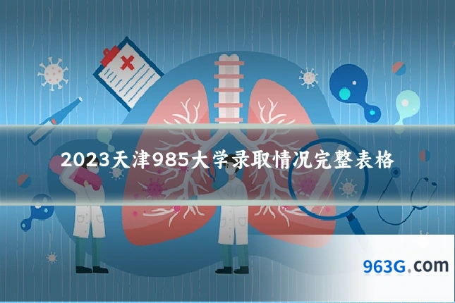 2023天津985大学录取情况完整表格
