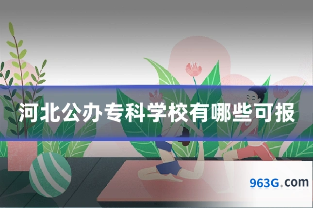 河北公办专科学校有哪些可报