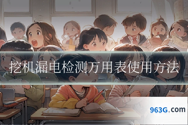 挖机漏电检测万用表使用方法