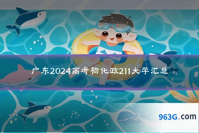 广东2024高考物化政211大学汇总