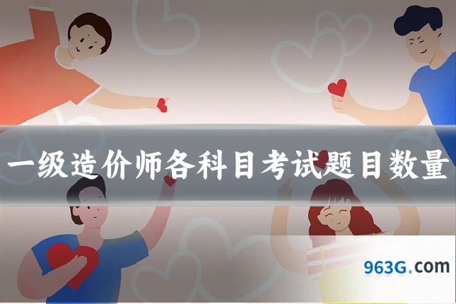 一级造价师各科目考试题目数量