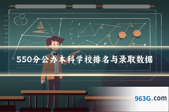 550分公办本科学校排名与录取数据
