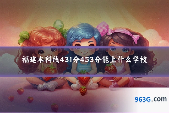 福建本科线431分453分能上什么学校