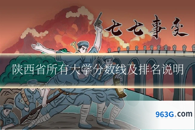 陕西省所有大学分数线及排名说明