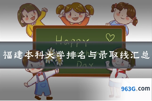 福建本科大学排名与录取线汇总