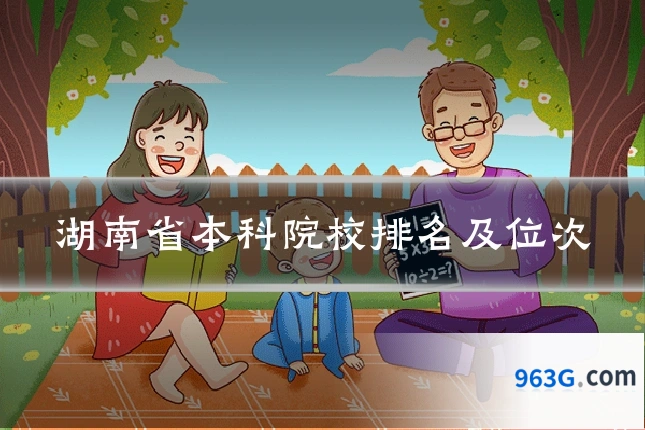 湖南省本科院校排名及位次