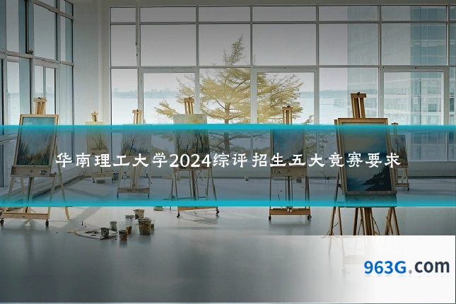 华南理工大学2024综评招生五大竞赛要求