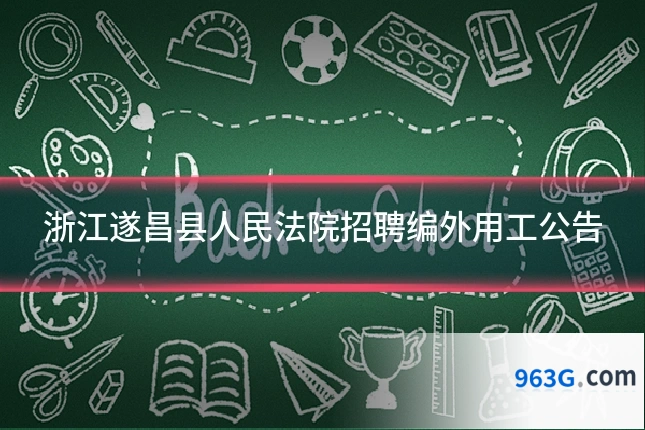 浙江遂昌县人民法院招聘编外用工公告