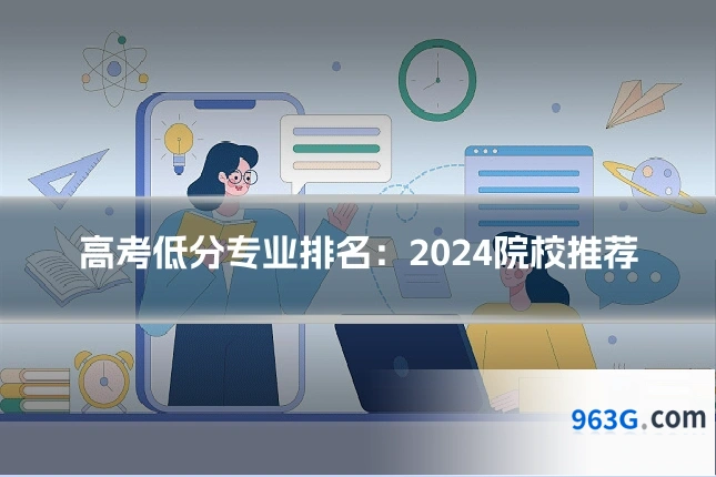 高考低分专业排名：2024院校推荐