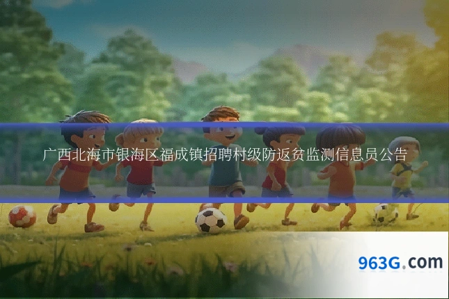 广西北海市银海区福成镇招聘村级防返贫监测信息员公告