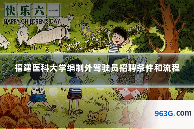 福建医科大学编制外驾驶员招聘条件和流程