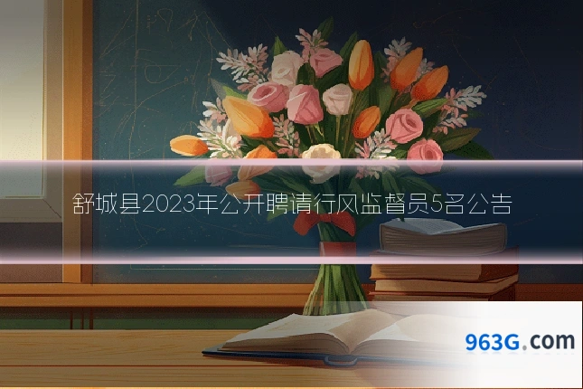舒城县2023年公开聘请行风监督员5名公告