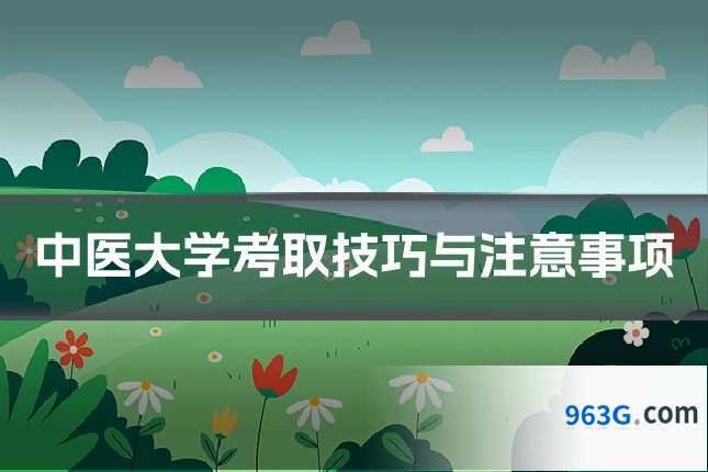 中医大学考取技巧与注意事项
