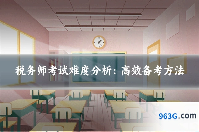 税务师考试难度分析：高效备考方法