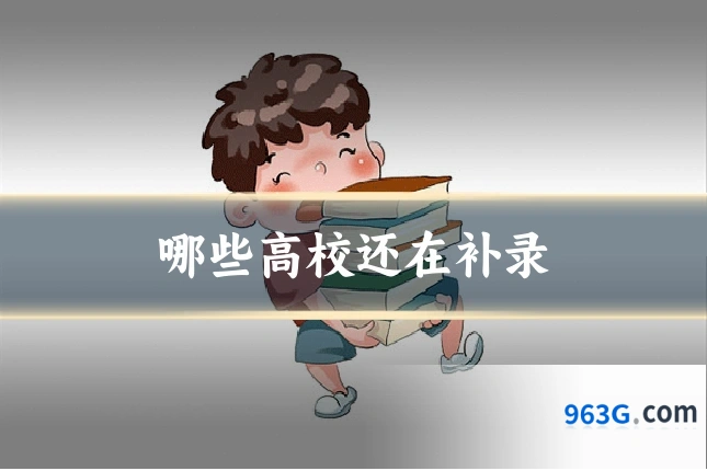 哪些高校还在补录