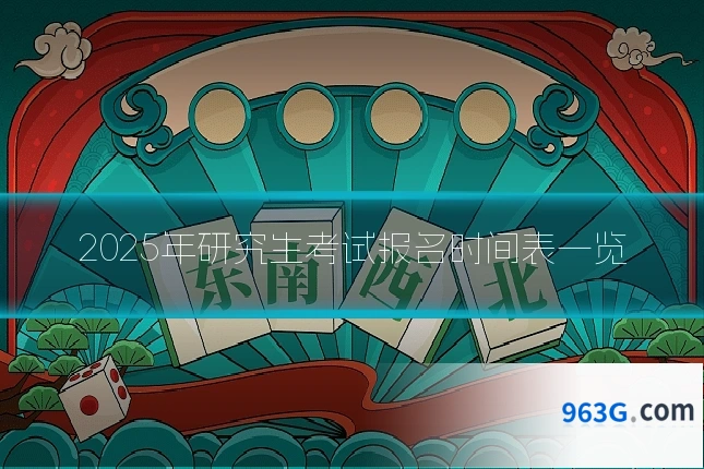 2025年研究生考试报名时间表一览