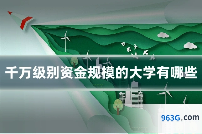 千万级别资金规模的大学有哪些