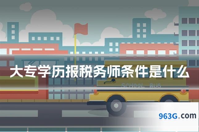 大专学历报税务师条件是什么