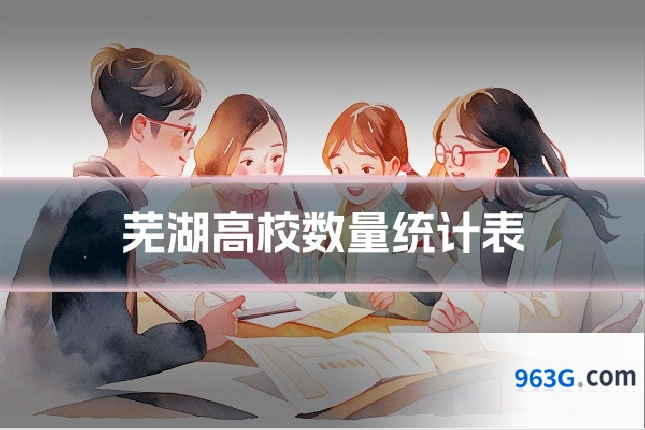 芜湖高校数量统计表