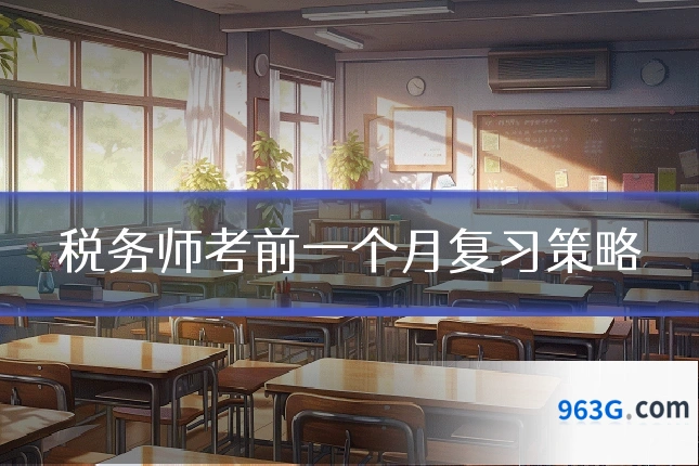 税务师考前一个月复习策略
