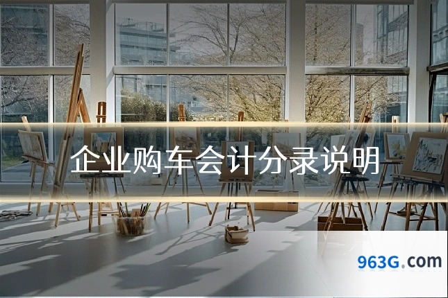 企业购车会计分录说明