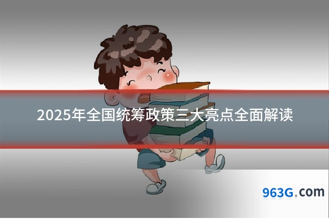 2025年全国统筹政策三大亮点全面解读