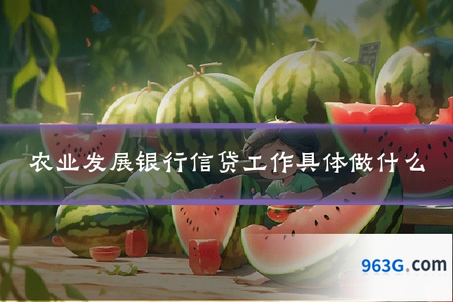 农业发展银行信贷工作具体做什么