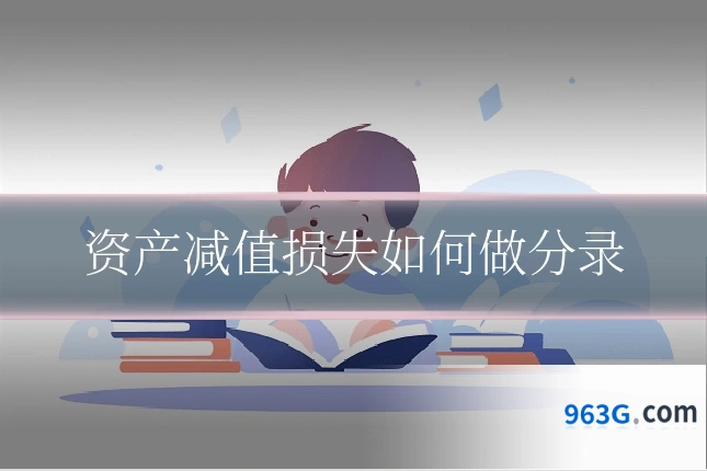 资产减值损失如何做分录
