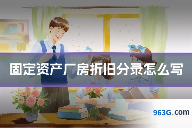 固定资产厂房折旧分录怎么写