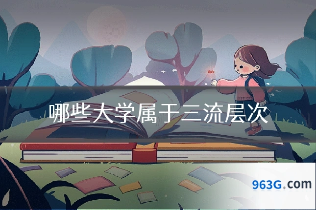 哪些大学属于三流层次