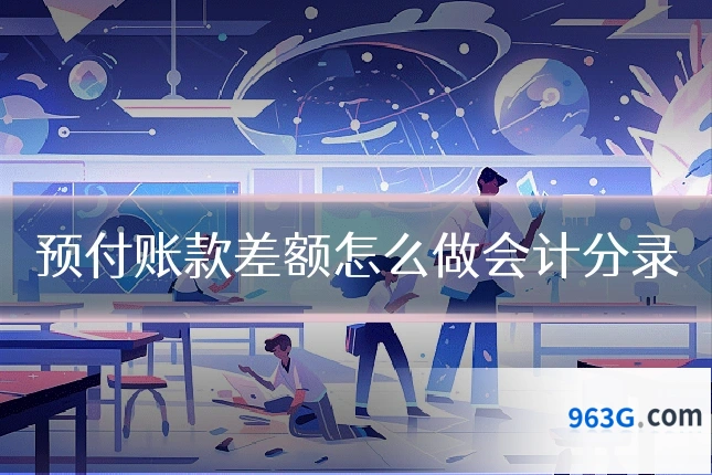 预付账款差额怎么做会计分录