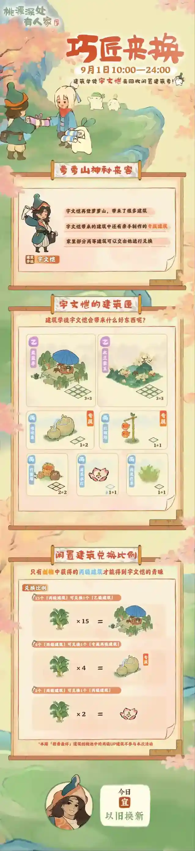 桃源深处有人家 萝萝山限时活动「巧匠来换」今日上线