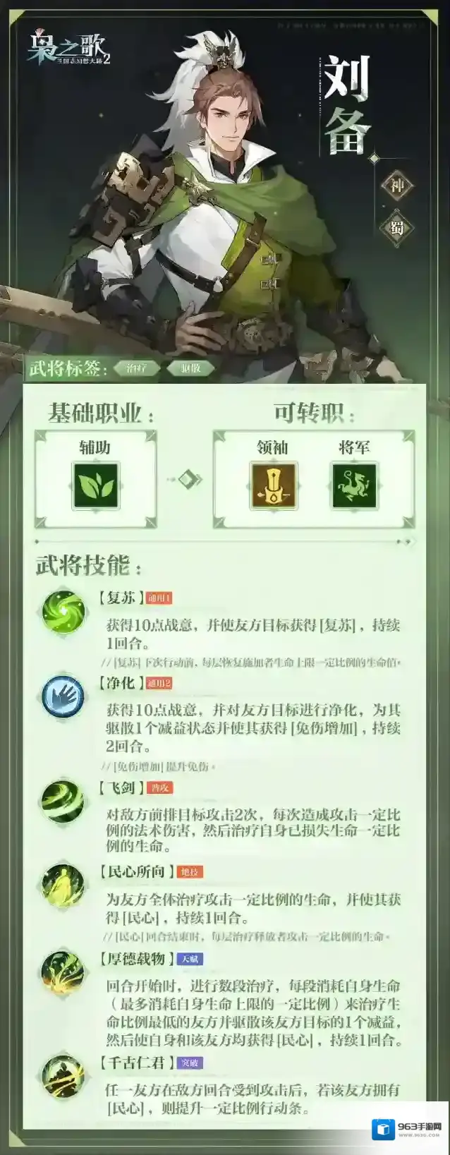 三国志幻想大陆2枭之歌角色介绍