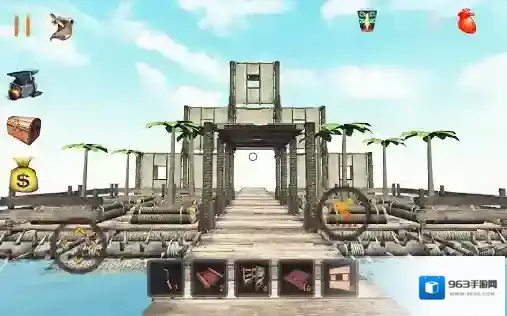 木筏海上生存岛屿