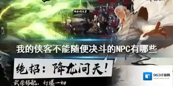我的侠客不能随便决斗的npc有谁 不能随便绝对的npc介绍