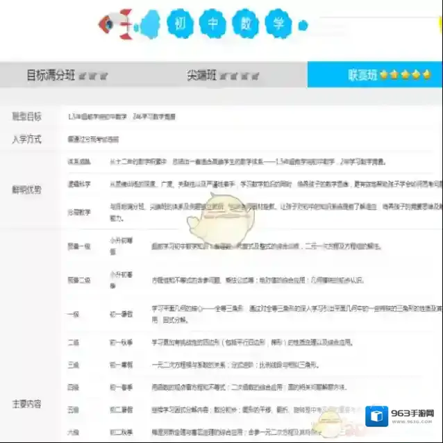 学而思网校数学课程