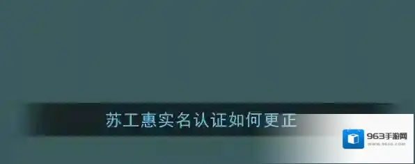 《苏工惠》实名认证更改教程