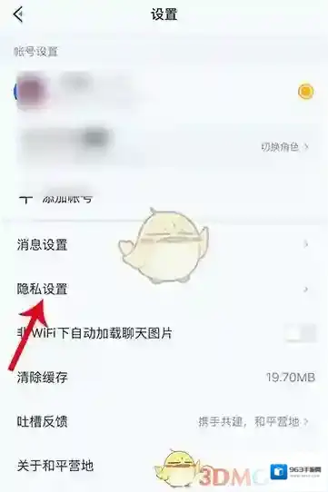 和平营地隐私设置